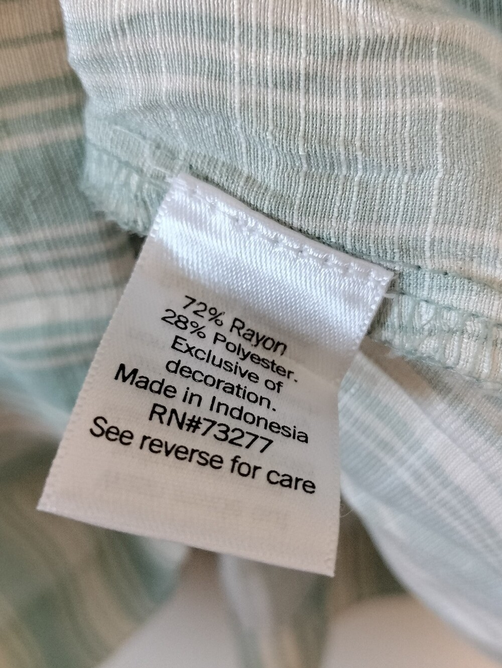 NWT LC Lauren Conrad Mint Green Striped Smocked Yoke Ruffle Sleeve Blouse - Picture 4 of 9